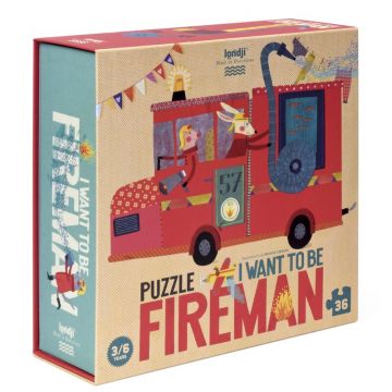 Londji - Puzzle educativ Pompieri , Puzzle Copii, piese 36