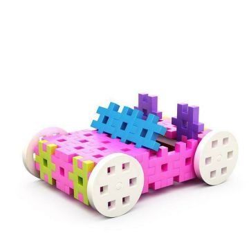 Meli Constructor - Set de constructie creativa Constructor Pink 400 piese, Meli