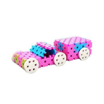 Set de constructie creativa Constructor Pink 600 piese, Meli