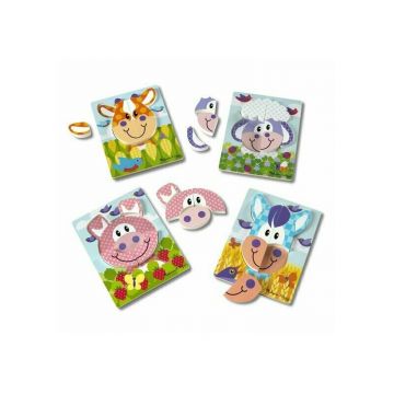 Melissa & Doug - Puzzle animale Animale domestice Puzzle Copii, pcs 28