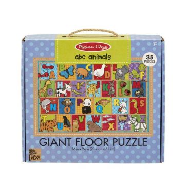 Melissa & Doug - Puzzle de podea Alfabetul Animalelor Puzzle Copii, pcs 35