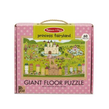 Melissa & Doug - Puzzle de podea Tinutul Printelesor Puzzle Copii, pcs 60