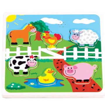 New classic toys - Puzzle ferma cu sunete