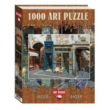 Puzzle 1000 piese - din lemn CAFE LEON