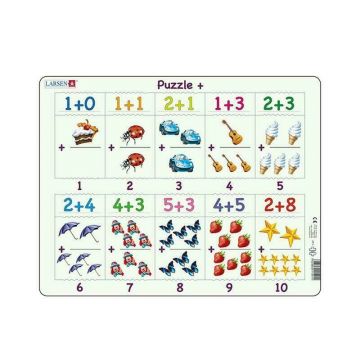 Puzzle maxi Adunari cu imagini, orientare tip vedere, 20 de piese, Larsen