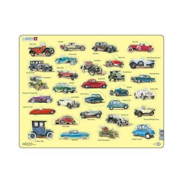 Puzzle maxi Masini, orientare tip vedere, 30 de piese, Larsen