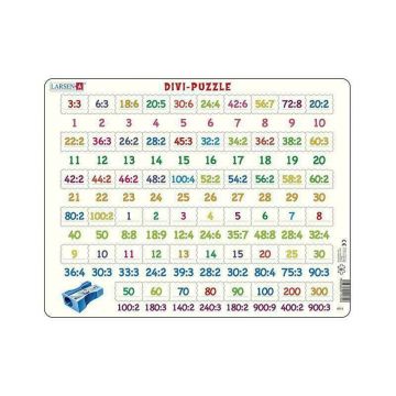 Puzzle maxi Numere intre 1 si 900 si impartiri, orientare tip vedere, 58 de piese, Larsen