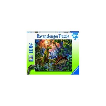 Ravensburger - PUZZLE OAZA DINOZAURILOR, 100 PIESE