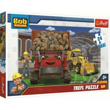 Trefl - Puzzle personaje Bob constructorul , Puzzle Copii , Maxi, piese 24, Multicolor