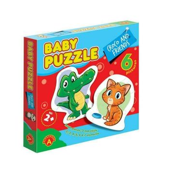 Puzzle educativ mega Box, Croco si Prietenii, 6 imagini, +2 ani, Alexander Games