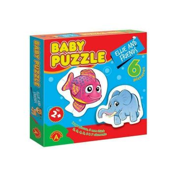 Puzzle educativ mega Box, Ellie si prietenii, 6 imagini, +2 ani, Alexander Games