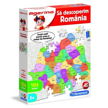 As - Puzzle educativ Agerino - Sa descoperim Romania , Puzzle Copii, piese 104