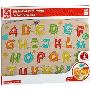 Hape - Puzzle din lemn Litere , Puzzle Copii, piese 26