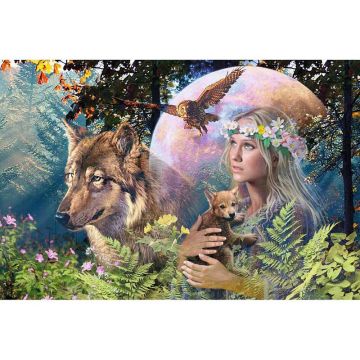 Ravensburger - Puzzle peisaje Femeia din padure Puzzle Adulti, piese 3000