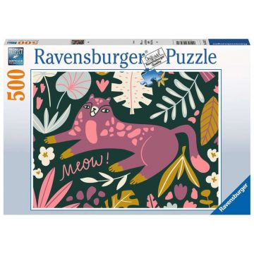 Ravensburger - PUZZLE PISICUTA TRENDY, 500 PIESE