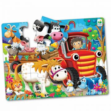 THE LEARNING JOURNEY - Puzzle de podea Animale la Ferma Puzzle Copii, piese 12