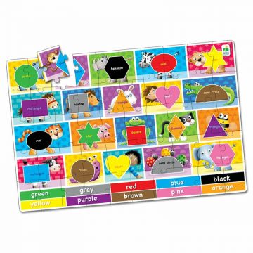 THE LEARNING JOURNEY - Puzzle de podea Culori si forme Mare, In limba engleza Puzzle Copii, piese 50