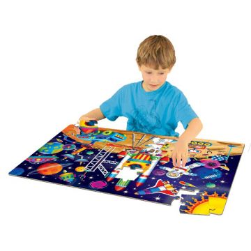 THE LEARNING JOURNEY - Puzzle de podea In spatiu Mare Puzzle Copii, piese 50