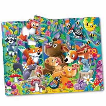 THE LEARNING JOURNEY - Puzzle de podea Prietenii padurii Puzzle Copii, piese 12