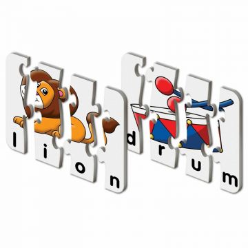 THE LEARNING JOURNEY - Puzzle educativ Potriveste cuvintele din 4 litere In limba engleza Puzzle Copii, piese 40