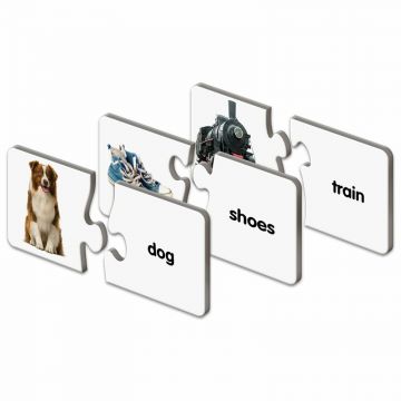 THE LEARNING JOURNEY - Puzzle educativ Potriveste primele cuvinte In limba engleza Puzzle Copii, piese 60