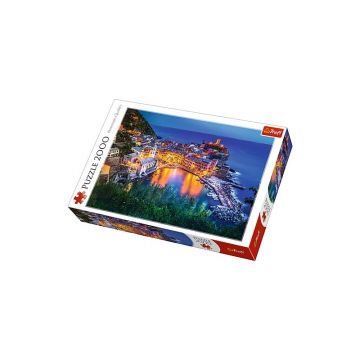 Trefl - Puzzle peisaje La apus in Vernanzza Italia , Puzzle Copii, piese 2000