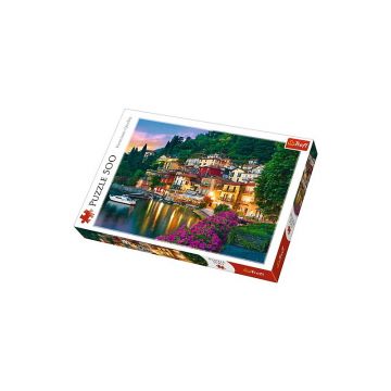 Trefl - Puzzle peisaje Lacul Como Italia , Puzzle Copii, piese 500, Multicolor