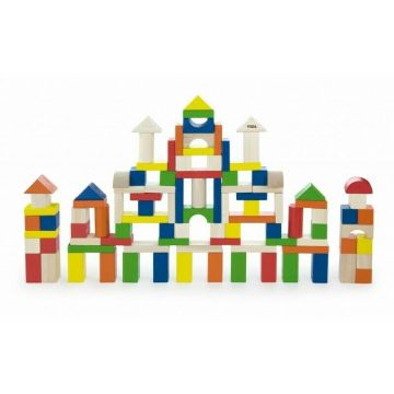 Viga - Set de constructie Cuburi , 100 buc, 2.5 cm, Multicolor