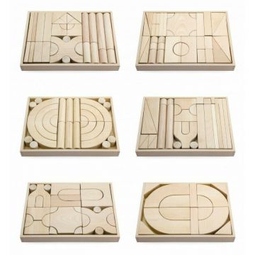 Viga - Set de constructie Multifunctional Blocuri arhitecturale , 158 buc, Natur