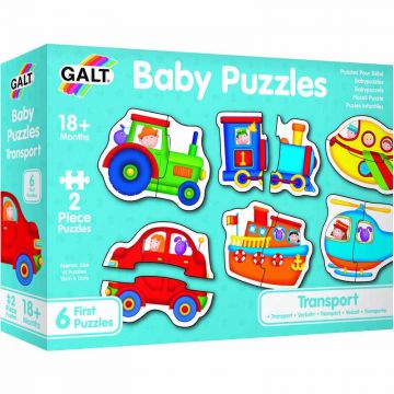 Baby Puzzles: Set de 6 puzzle-uri Transport (2 piese)