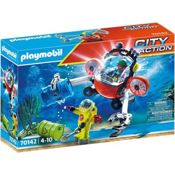 Playmobil - Expeditori Subacvatici Cu Submarin Cu Clesti