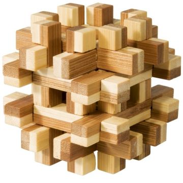 Fridolin - Joc logic IQ din lemn bambus Magic blocks