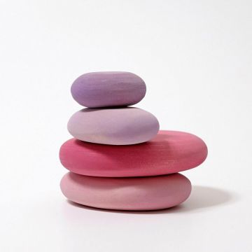 Forme in echilibru, oval, nuante flamingo