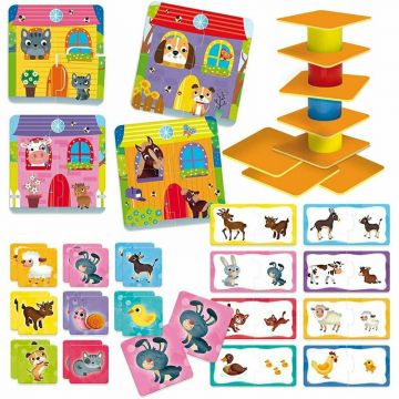 LISCIANI - Joc de logica 4 in 1 - Animalute jucause