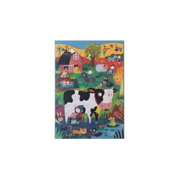 Londji - Puzzle animale Vacuta Moo la ferma , Puzzle Copii, piese 36