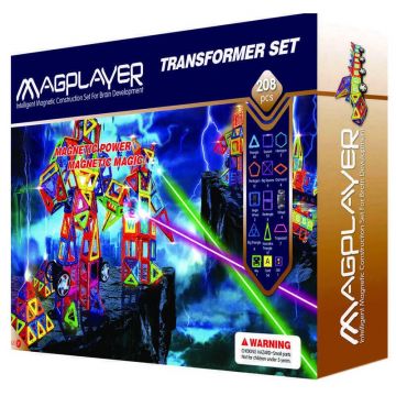 MAGPLAYER Joc de constructie magnetic - 208 piese