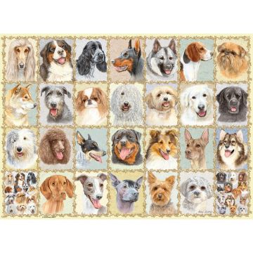 Ravensburger - Puzzle animale Portrete de caini Puzzle Copii, piese 500