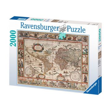Ravensburger - Puzzle Harta lumii 1650, 2000 piese