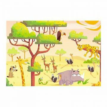 Puzzle Si Joc Animale Din Safari, 2X24 Piese