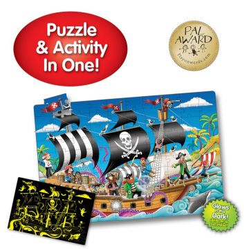 THE LEARNING JOURNEY - Puzzle personaje Barca piratilor Straluceste in intuneric Puzzle Copii, piese 100