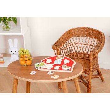 Barbo toys - Puzzle din lemn - Casuta animalutelor