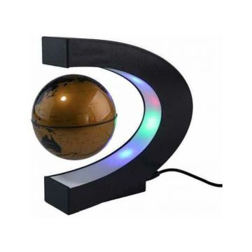 Cosmolino - Glob pamantesc levitant in suport LED forma de semicerc MP12854