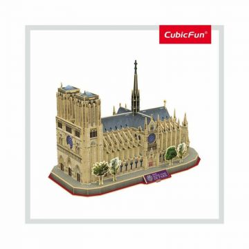 Cubic Fun - Puzzle 3D si Brosura-Notre Dame Paris 128 Piese