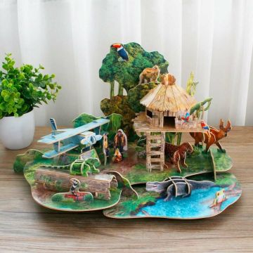 Cubic fun - Puzzle 3D+Brosura-Padure Amazoniana 67 Piese