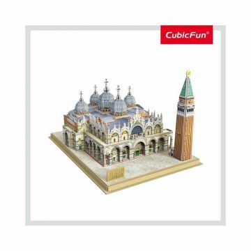 Cubic fun - Puzzle 3D+Brosura-Piata San Marco 107 Piese
