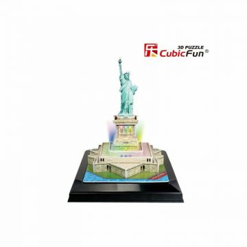 Cubic fun - Puzzle 3D Led Statuia Libertatii 37 Piese