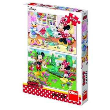 Dino - Toys - Puzzle 2 in 1 Minnie la treaba 77 piese