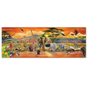 Puzzle de podea Safari Melissa and Doug 100 piese