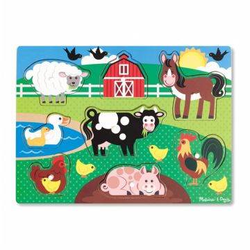 Puzzle din lemn Ferma Animalelor