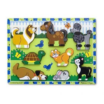 Puzzle in relief animale de companie Melissa and Doug